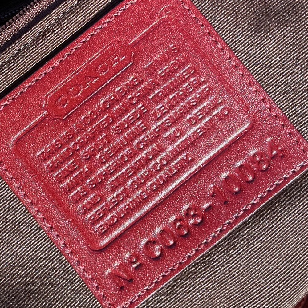 Coach gallery suede burgundy 10084 Lunch tote bag purse - Picture 3 of 7